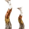 Tall Slim Hand-Painted Aluminium Decorative Flower Vases – Set of 2