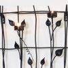 Leaf Style Black Tealight Candle Holders Wall Art Decor