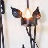 Leaf Style Black Tealight Candle Holders Wall Art Decor