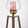 Tripod Candle Holder Floor Stand with Glass Globe Lamp