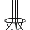 Industrial Wooden Iron Swivel Bar Stool – Black Rustic