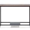 Sleek Hallway Console Table with Copper Textured Top