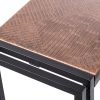 Sleek Hallway Console Table with Copper Textured Top