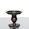 Iron Round Glass Coffee Table with Detachable Candle Holder