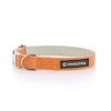 Natural Hemp & Cotton Dog Collar (Orange Burst) – L