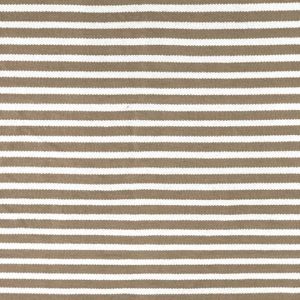 Beige cream striped cotton kilim rug190x250 cm