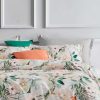 Botanical Celine Microfibre Quilt Cover Set-queen size