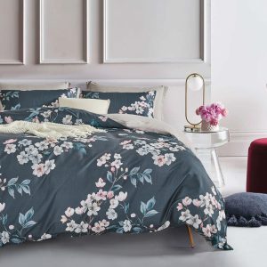 Botanical Hazel Microfibre Quilt Cover Set-super king size