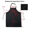 Waterproof Large Polyester Black Apron