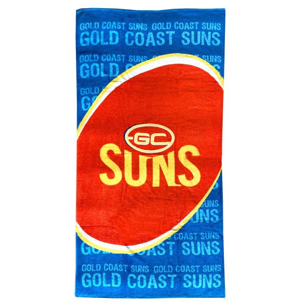 Licensed Cotton Beach Towel Gold Coast Suns