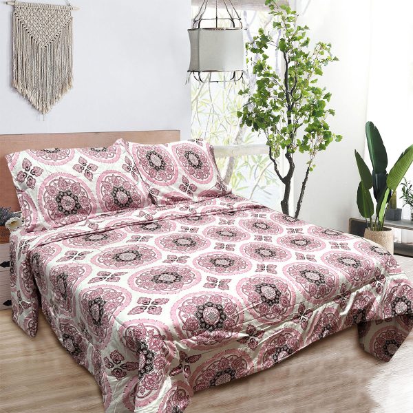 3 Pce Light Weight Comforter Set Queen/King Ultimo Pink