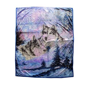 675gsm 2 Ply 3D Print Faux Mink Blanket Queen 200x240 cm