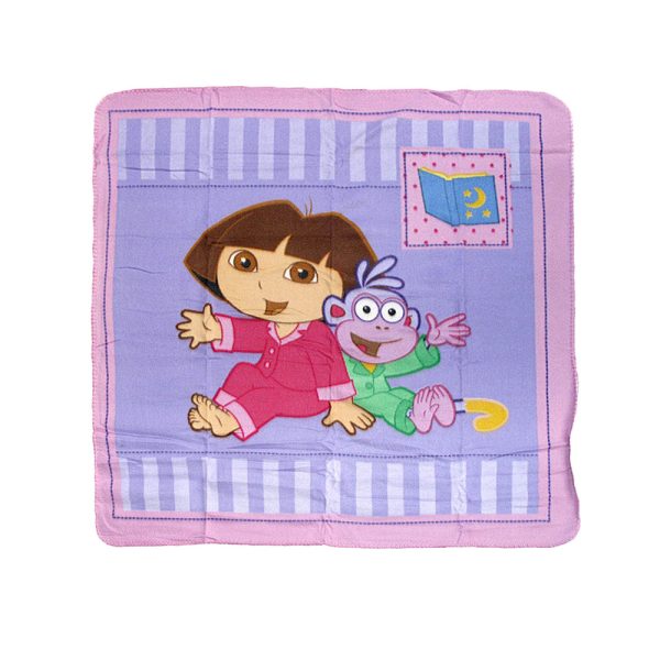 Polar Fleece Throw Rug Dora Explorer with Monkey 100 x 100 cm