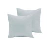 Pair of Polyester Cotton European Pillowcases Ice Blue