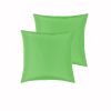 Satin European Pillowcases ( Pair ) LIME