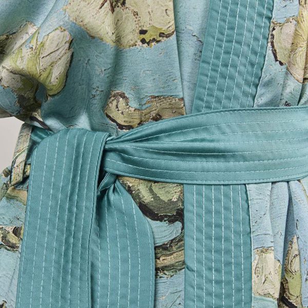 Van Gogh Almond Blossom Blue Kimono Bath Robe Large/Extra Large