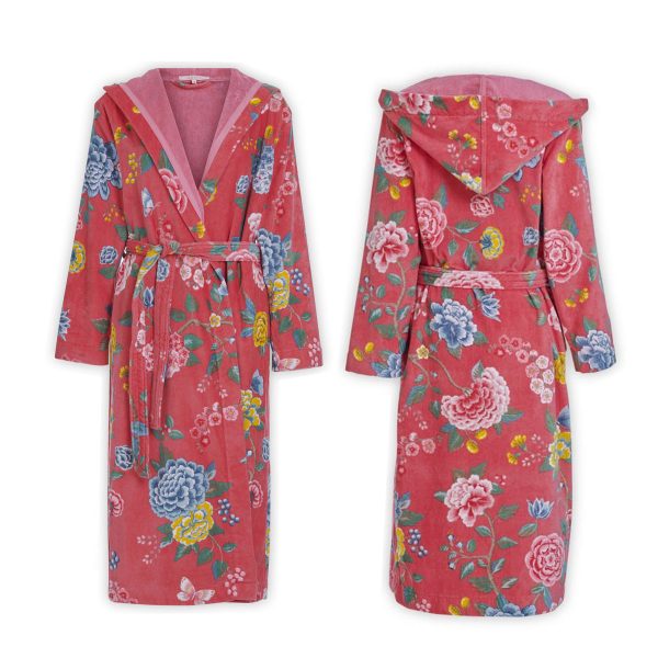 Good Evening Cotton Bath Robe Coral XL