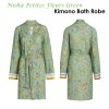 Nisha Petites Fleurs Green Kimono Bath Robe XL