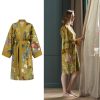 Van Gogh Partout des Fleurs Gold Kimono Bath Robe Small/Medium