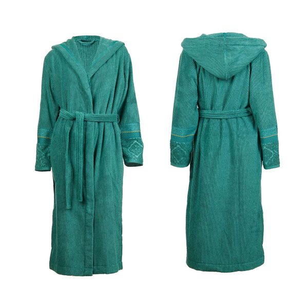 PIP Studio Soft Zellige Cotton Bath Robe / Dressing Gown Green – M