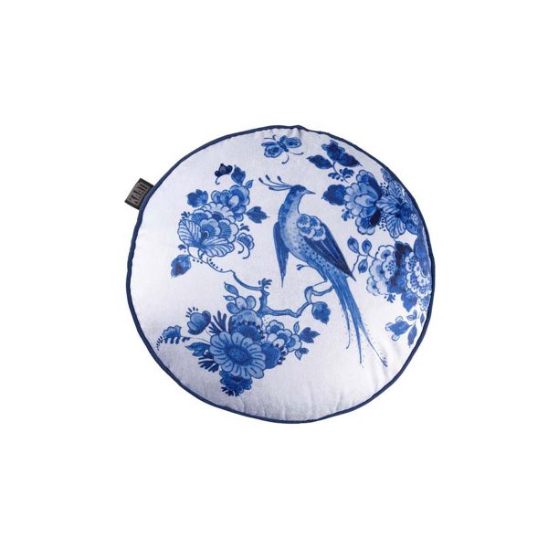 Bedding House Blue Bird Round Filled Cushion 40cm Diameter