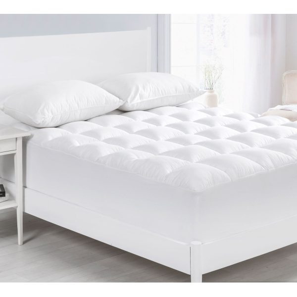 1000GSM Memory Resistant Microball Fill Mattress Topper Queen