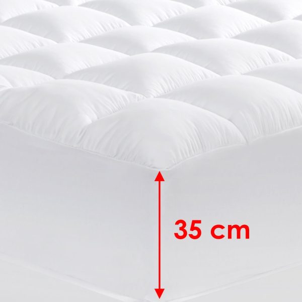 1000GSM Memory Resistant Microball Fill Mattress Topper Queen