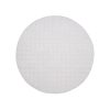 Round Linen Cotton Baby Play Mat Silver 130cm Diameter