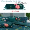 Fleur Grandeur Dark Blue Neck Roll Cushion