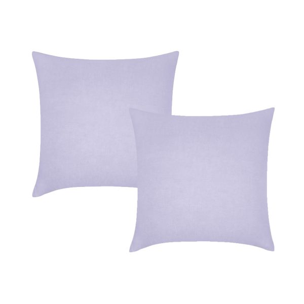 Pair of Lilac French Linen European Pillowcases 65 x 65cm