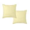 100% Linen Pair of European Pillowcases Butter 65 x 65 cm