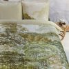 Arcadia Green Cotton Sateen Quilt Cover Set Queen