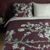 Van Gogh Blossom Dark Red Cotton Quilt Cover Set Queen