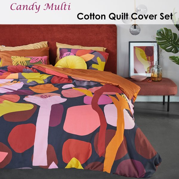 Candy Multi Cotton Sateen Quilt Cover Set King