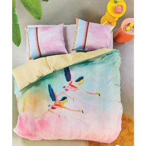 Colourful Birds Multi Cotton Sateen Quilt Cover Set King