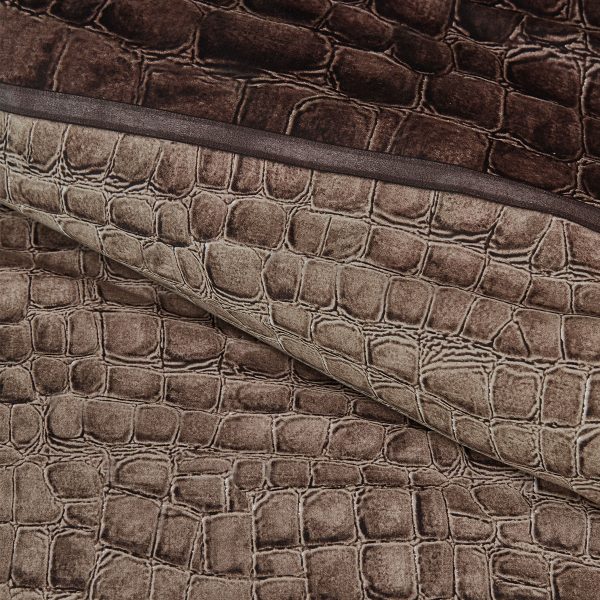 Riviera Maison Croco Brown Cotton Quilt Cover Set Queen