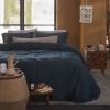 Earth Dark Blue Quilt Cover Set Queen