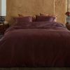 Earth Dark Red Quilt Cover Set Queen