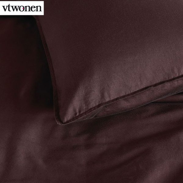 Earth Dark Red Quilt Cover Set Queen