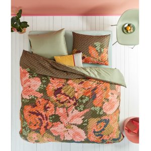 Embroidered Flower Multi Quilt Cover Set King