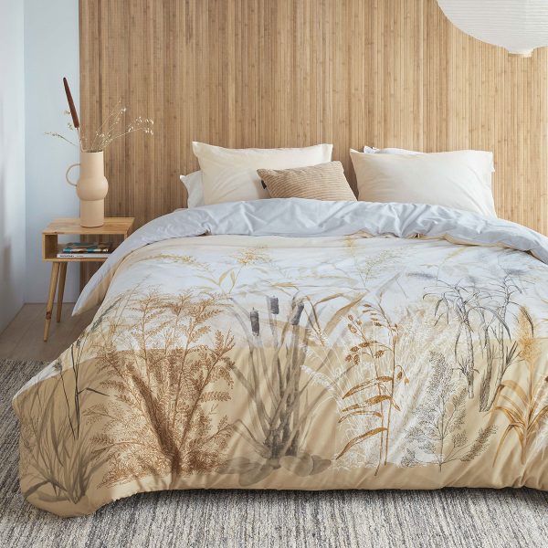 Florine Sand Cotton Quilt Cover Set Queen