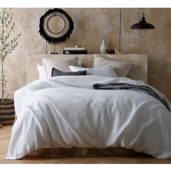 White Hemp Quilt Cover Set Queen