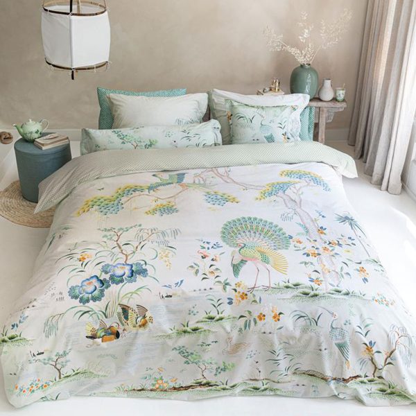 Japonica White Quilt Cover Set King