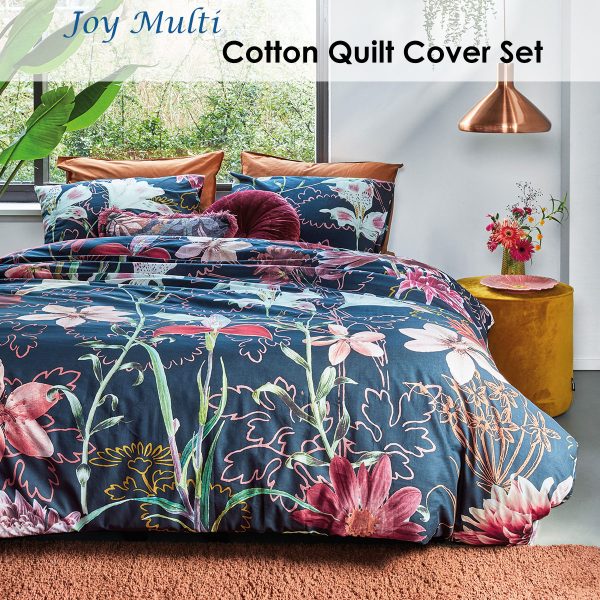 Joy Multi Cotton Quilt Cover Set King