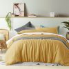 100% Linen Ochre Quilt Cover Set Queen