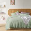 Pistachio French Linen Quilt Cover Set King