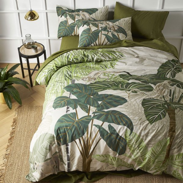 Monkey Palm Cotton Quilt Cover Set Queen