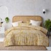 Betty Otway Ochre Washed Cotton Printed Quilt Cover Set King