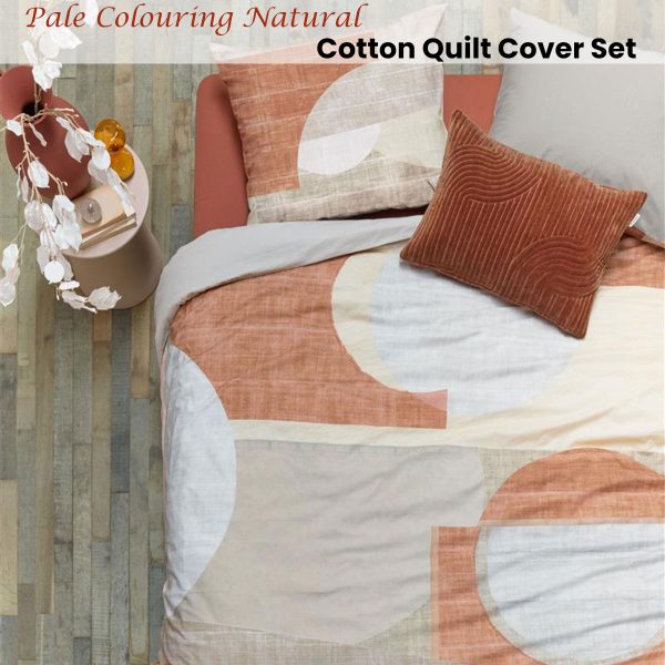 Pale Colouring Natural Cotton Quilt Cover Set King