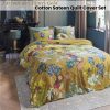 Van Gogh Partout des Fleurs Gold Cotton Sateen Quilt Cover Set King